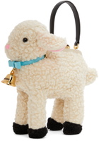 Moschino Off-White Baby Sheep Top Handle Bag