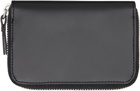 MM6 Maison Margiela Black Numeric Leather Zip Wallet