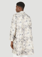 Abstract Print Trench Coat in Grey