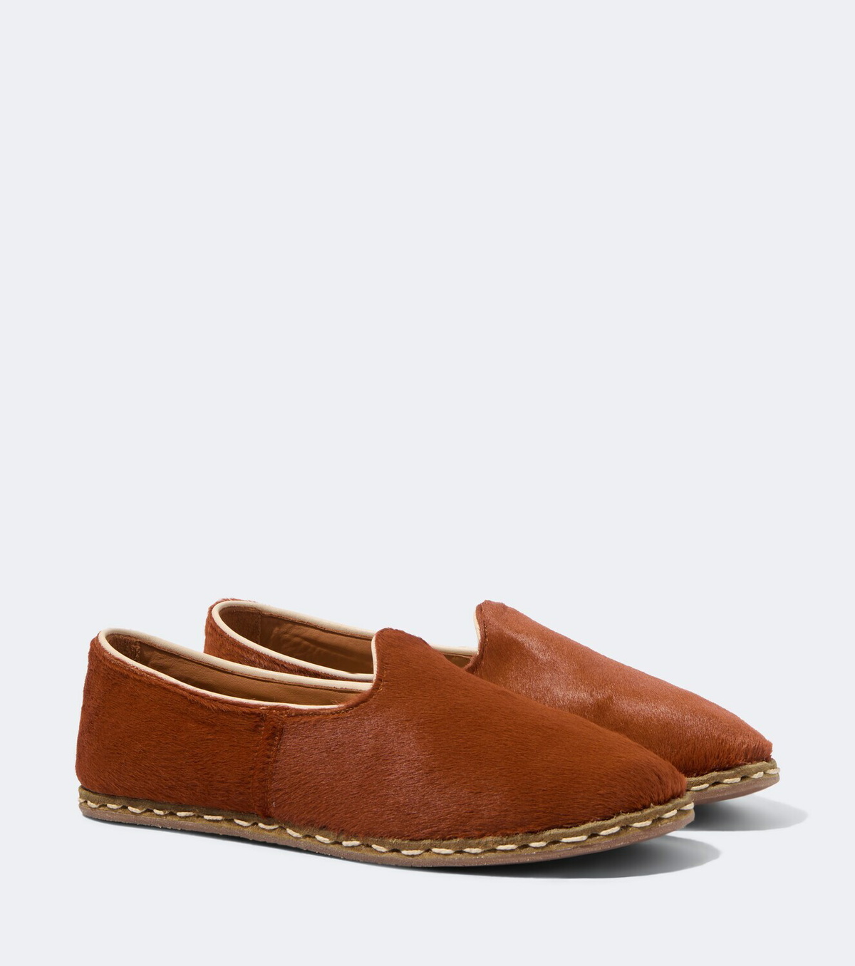 Sabah Calf hair slip-on shoes