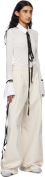 Ann Demeulemeester White & Gray Siru Low-Top Boxing Sneakers