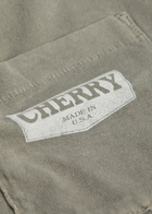 Cherry Los Angeles Chevron Boxy Paint-splatter Cotton T-shirt Grey