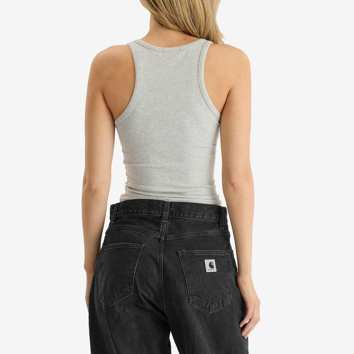 Joah Brown Women's Henley Tank Top in Pearl Grey