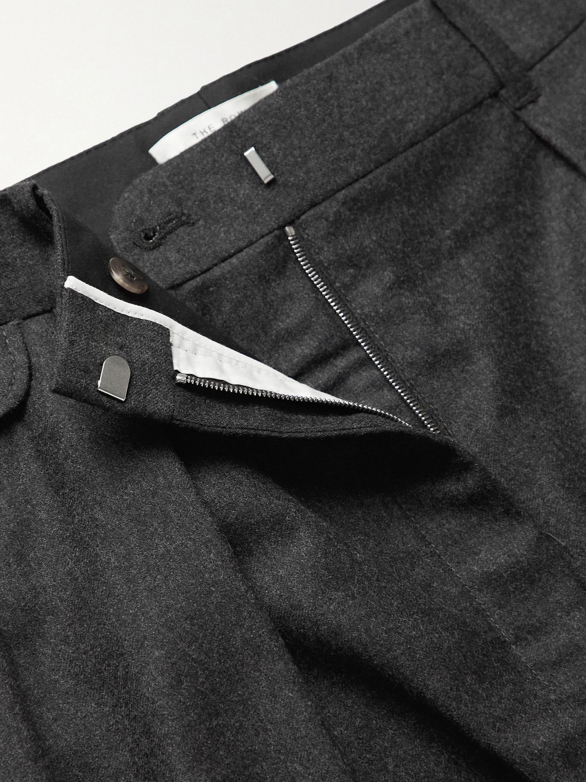 The Row - Marcello Wide-Leg Pleated Virgin Wool-Flannel Trousers