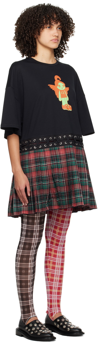 Chopova Lowena Black & Red Solus Minidress Chopova Lowena