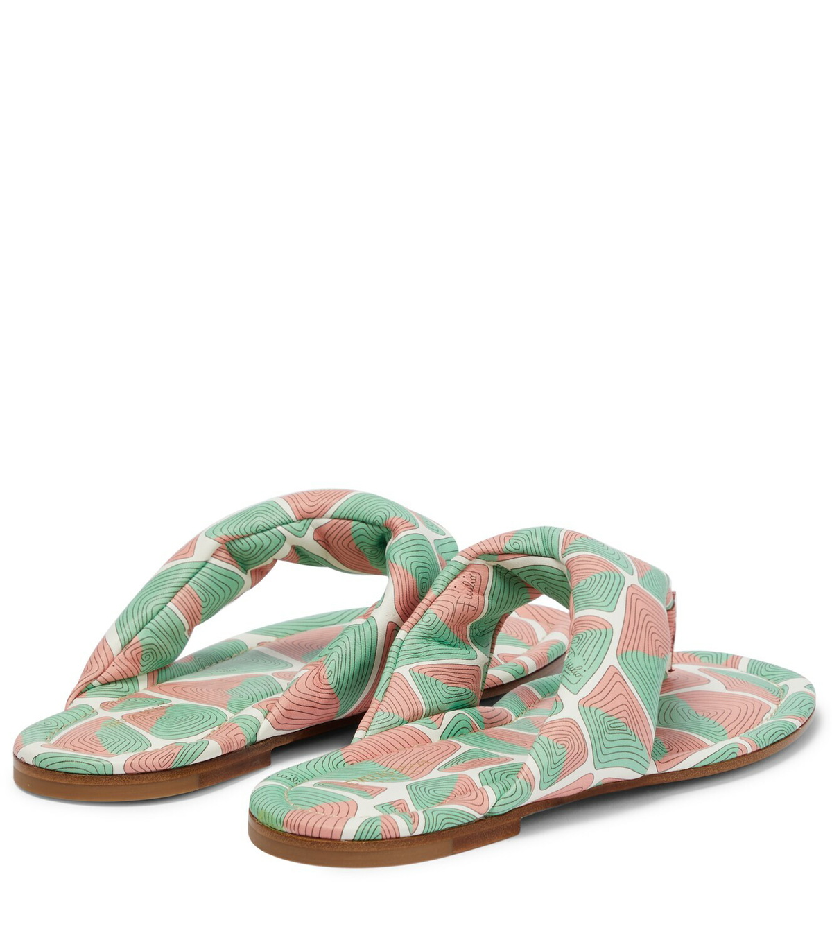 Pucci Printed leather thong sandals