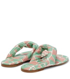 Pucci Printed leather thong sandals