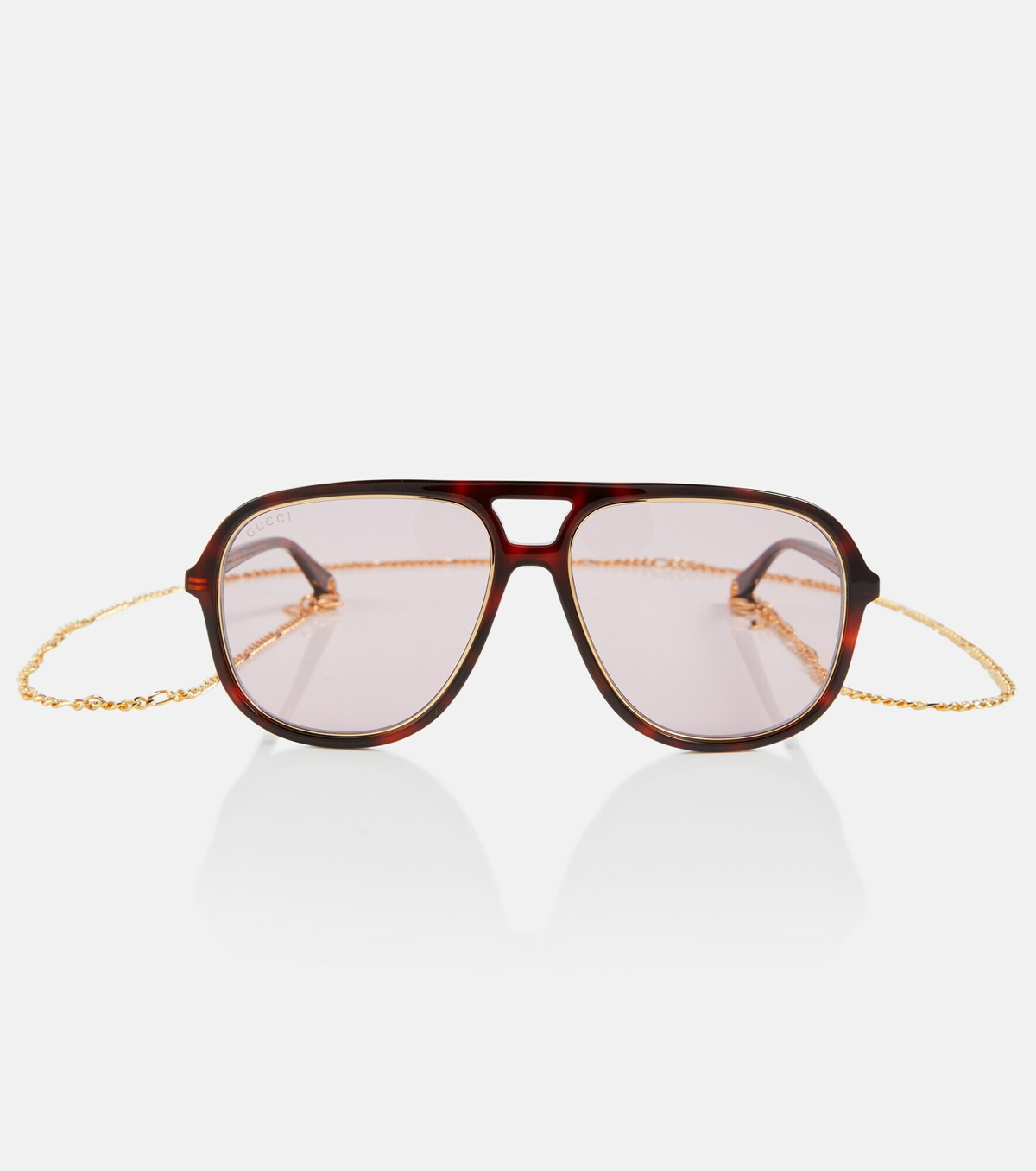 Gucci - Chain-embellished aviator sunglasses Gucci