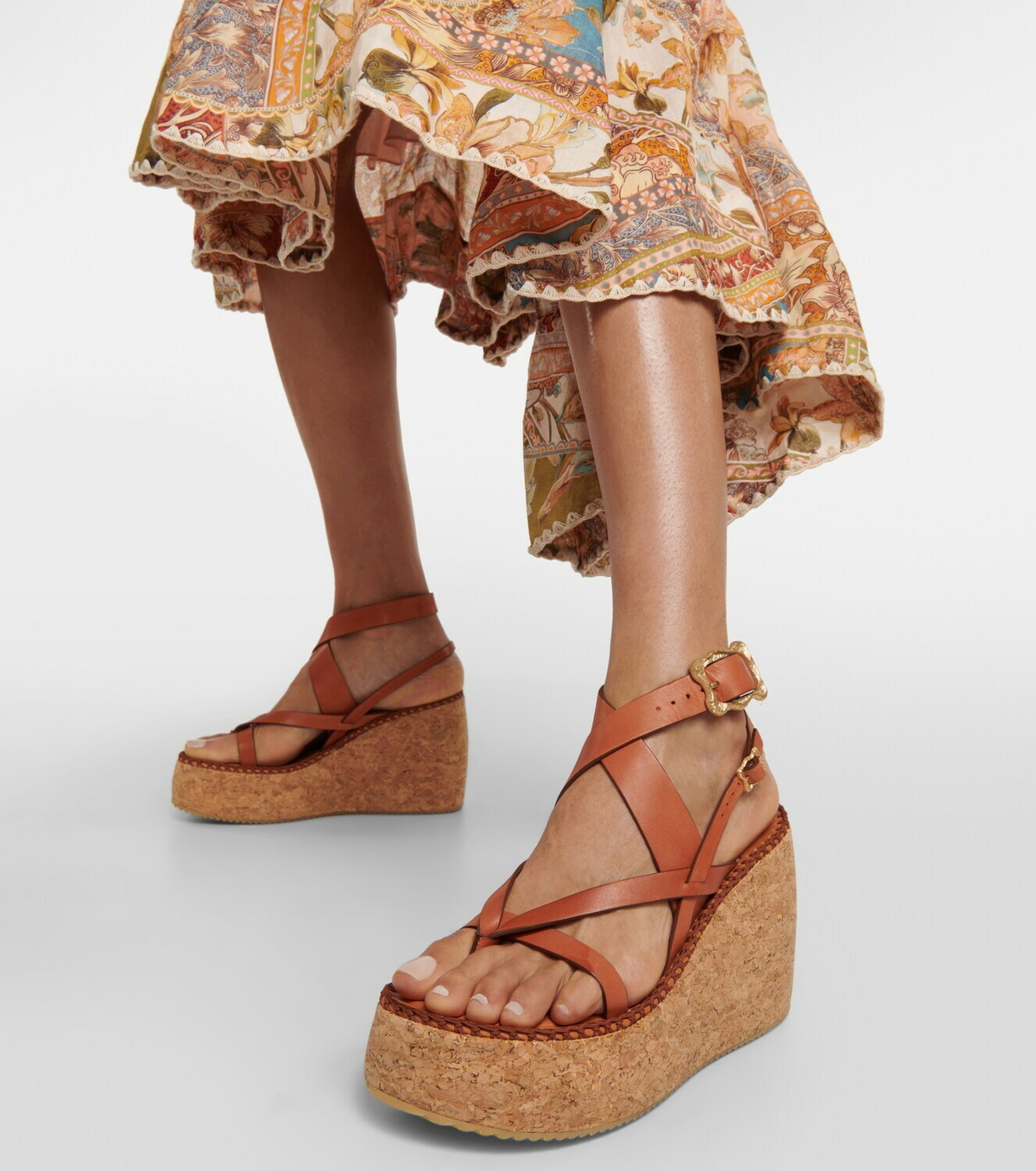 Zimmermann Leather wedge sandals Zimmermann