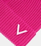 Valentino Ribbed-knit cashmere beanie