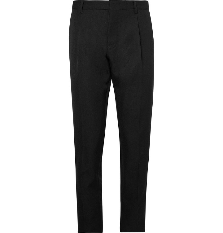 Photo: Berluti - Black Slim-Fit Pleated Twill Trousers - Men - Black
