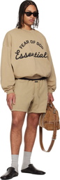 Fear of God ESSENTIALS Beige Training 90s Crewneck Sweatshirt