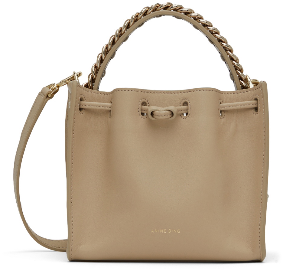 ANINE BING Beige Large Rio Tote