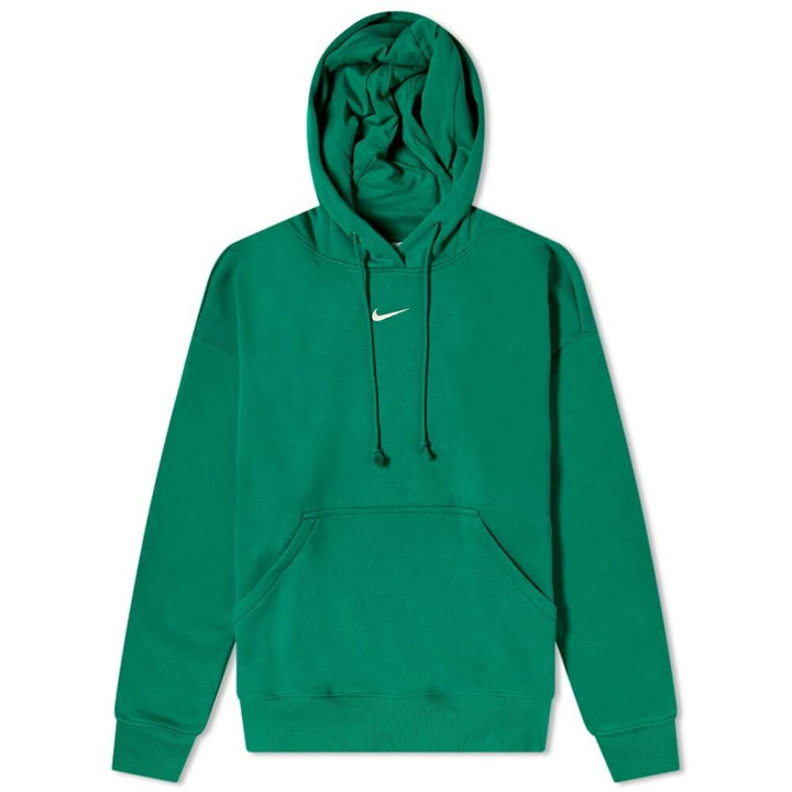 Photo: Nike Women's Phoenix Fleece Hoody in Malachite/Sail