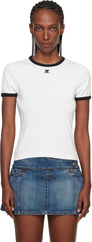 Photo: Courrèges White Signature Contrast T-shirt
