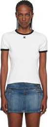 Courrèges White Signature Contrast T-shirt