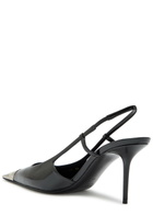 Saint Laurent Jeanne 75 Patent Leather Slingback Pumps