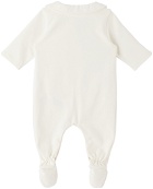 Chloé Baby Off-White Embroidered Romper