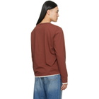 MM6 Maison Margiela Brown Long-Sleeved Reversible T-shirt