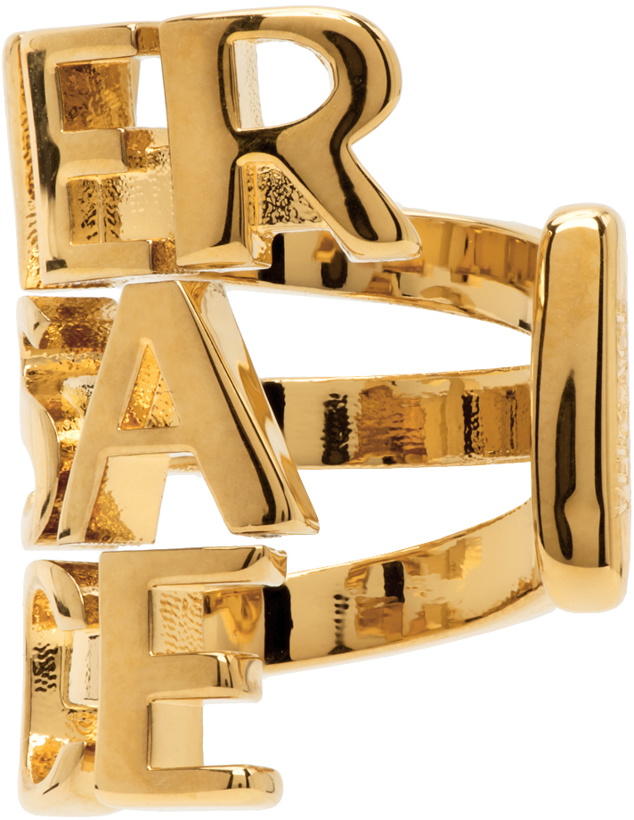 Photo: Versace Gold Logo Ear Cuff