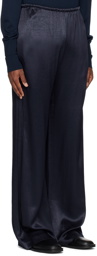 HOPE Navy Satin Laze Trousers