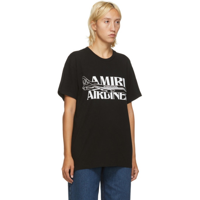 AMIRI, Shirts, Amiri Black Tshirt With Amiri Airlines Printed