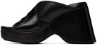 Alexander Wang Black Float Criss-Cross Wedge Sandals