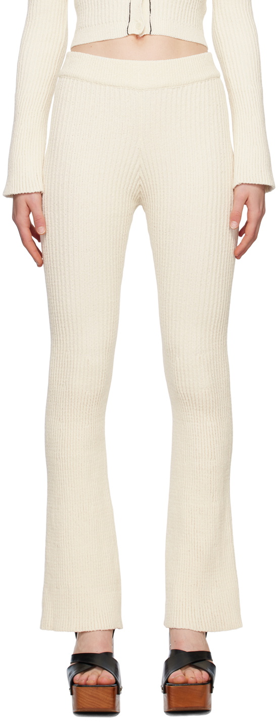 AMI Alexandre Mattiussi Off-White Rib Lounge Pants