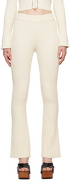 AMI Alexandre Mattiussi Off-White Rib Lounge Pants