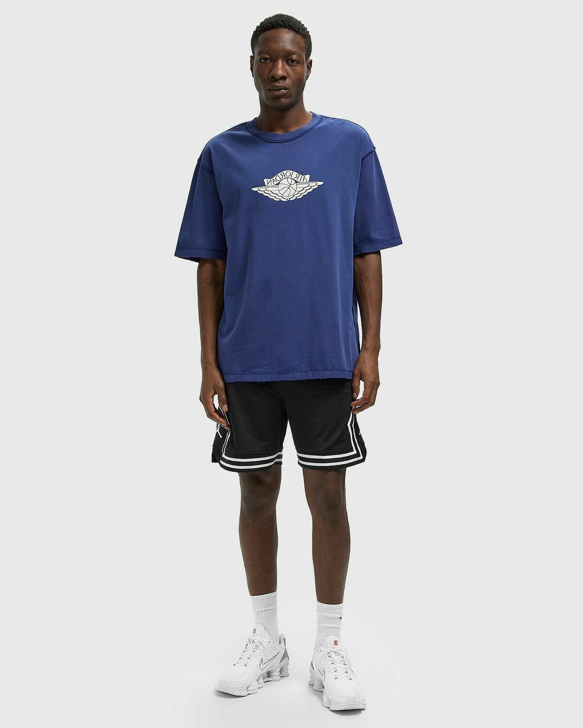 Jordan RARE AIR WSH 85 SS CREW Blue Mens Shortsleefe