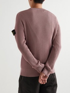 Stone Island - Logo-Appliquéd Ribbed Wool Sweater - Pink