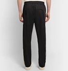 CMMN SWDN - Buck Striped Grosgrain-Trimmed Tech-Jersey Sweatpants - Men - Black