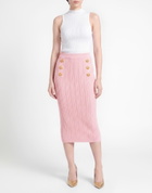 Balmain Womens Midi skirt in Pink