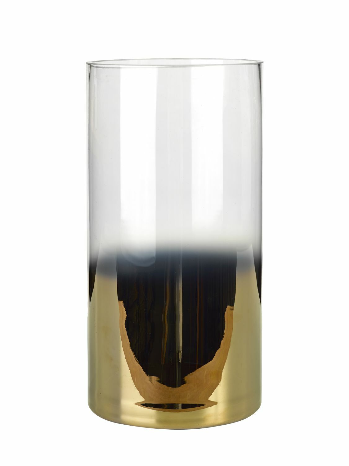 POLSPOTTEN - Hurricane Large Half Clear/gold Vase POLSPOTTEN