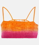 Etro - Logo colorblocked wool bralette