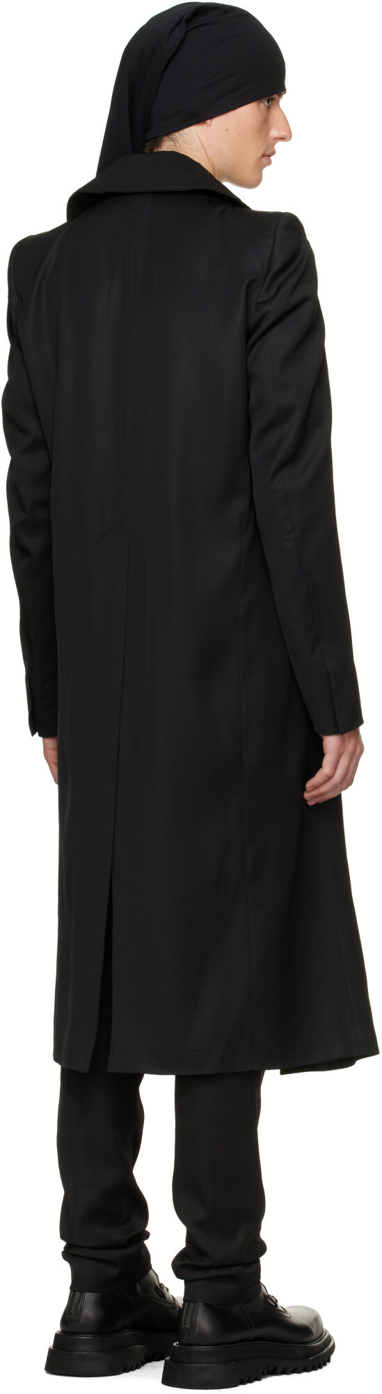 Julius Black Covered Neck Coat