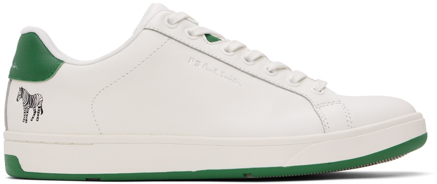 Photo: PS by Paul Smith White & Green Albany Sneakers