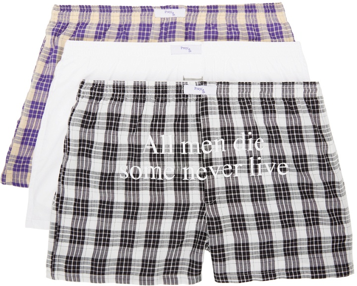 Photo: Praying Three-Pack Multicolor Printed Boxers
