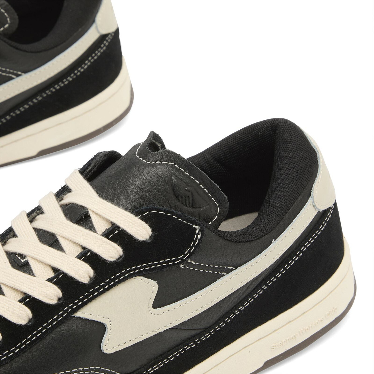 Stepney Workers Club Men's Casson S-Strike Leather Suede Sneaker in Black