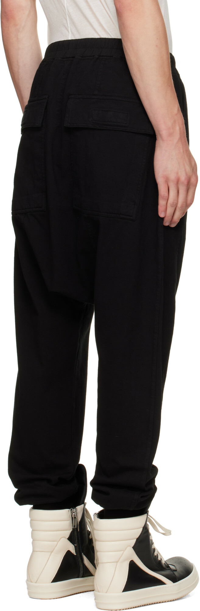 Rick Owens DRKSHDW Black Tower Drawstring Sweatpants