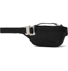 1017 ALYX 9SM - Full-Grain Leather and Faux Snake-Trimmed Nylon Pouch - Black