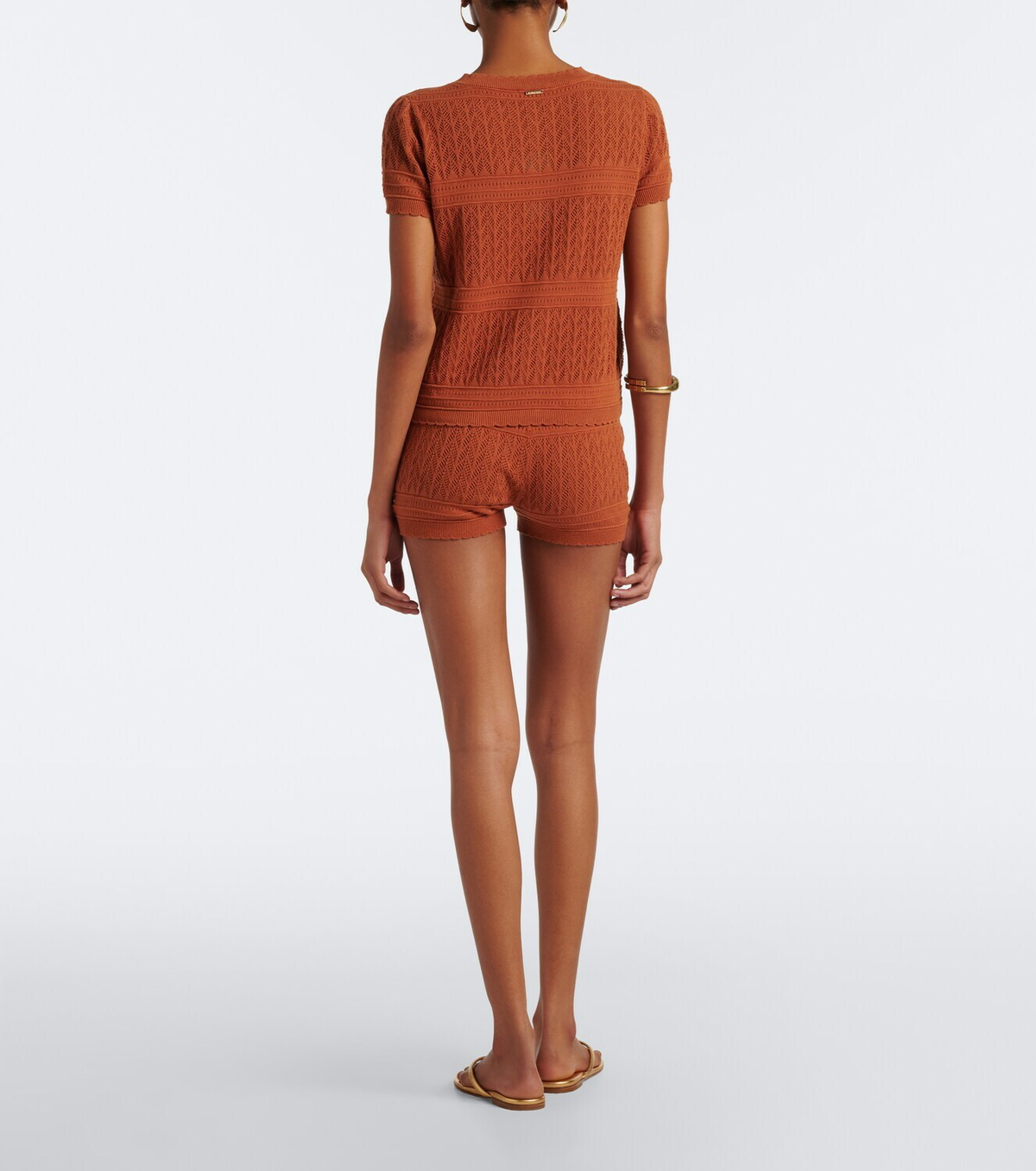 Melissa Odabash Helena pointelle cotton shorts