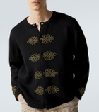 Bode Looped Frog embroidered wool cardigan