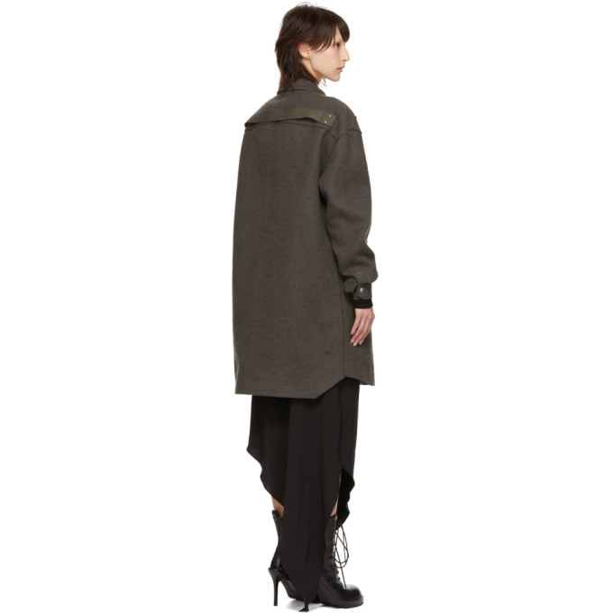 Rick Owens Grey Oversized Outershirt Jacket Rick Owens