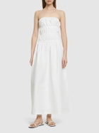 DESIGNERS REMIX Connor Strapless Cotton Midi Dress