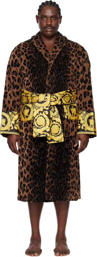 Photo: Versace Underwear Brown & Black Wild Barocco Wild Bathrobe