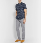 Onia - Jack Button-Down Collar Printed Linen Shirt - Blue