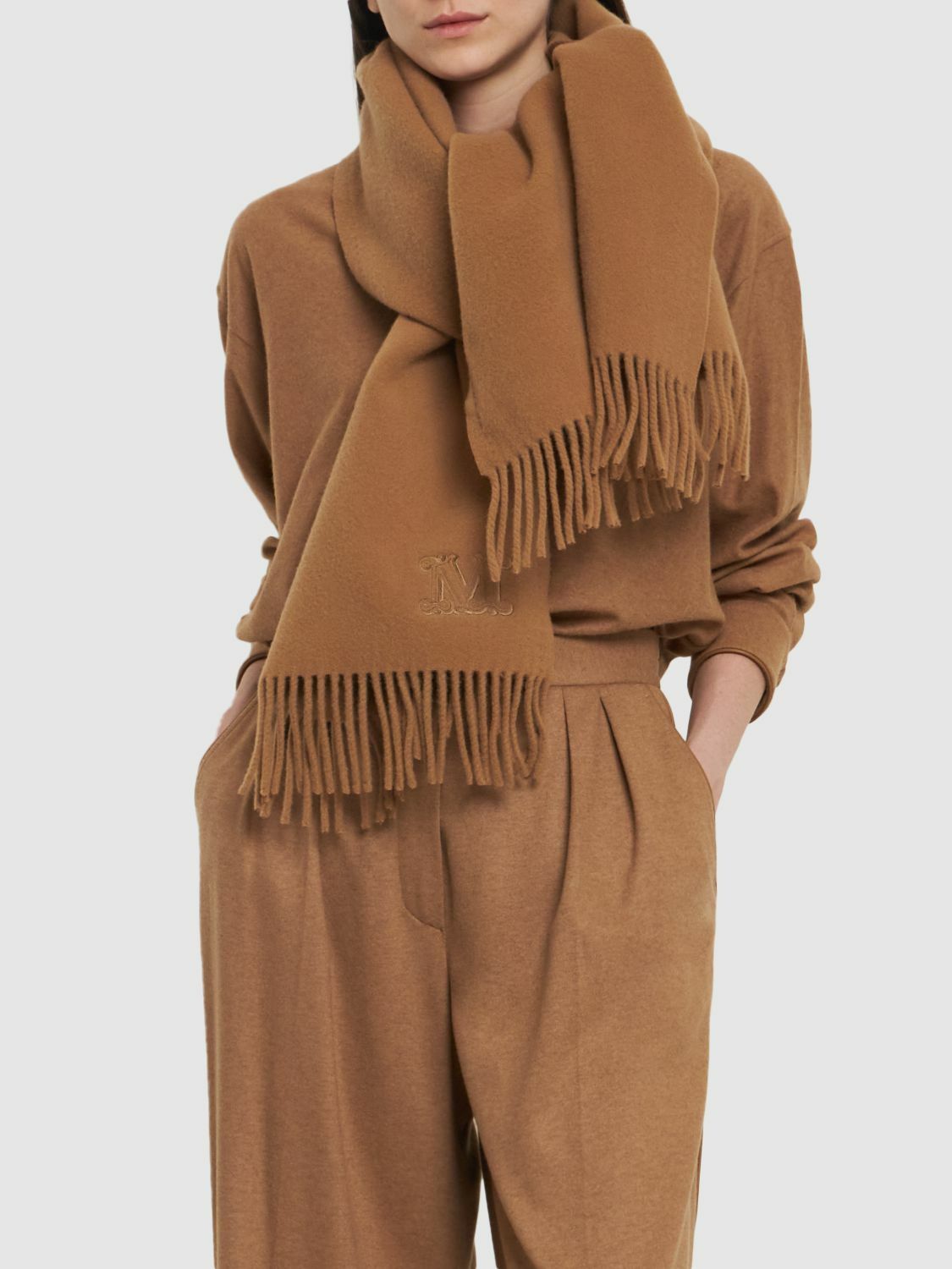 MAX MARA - Lvr Exclusive Embroidered Wool Scarf