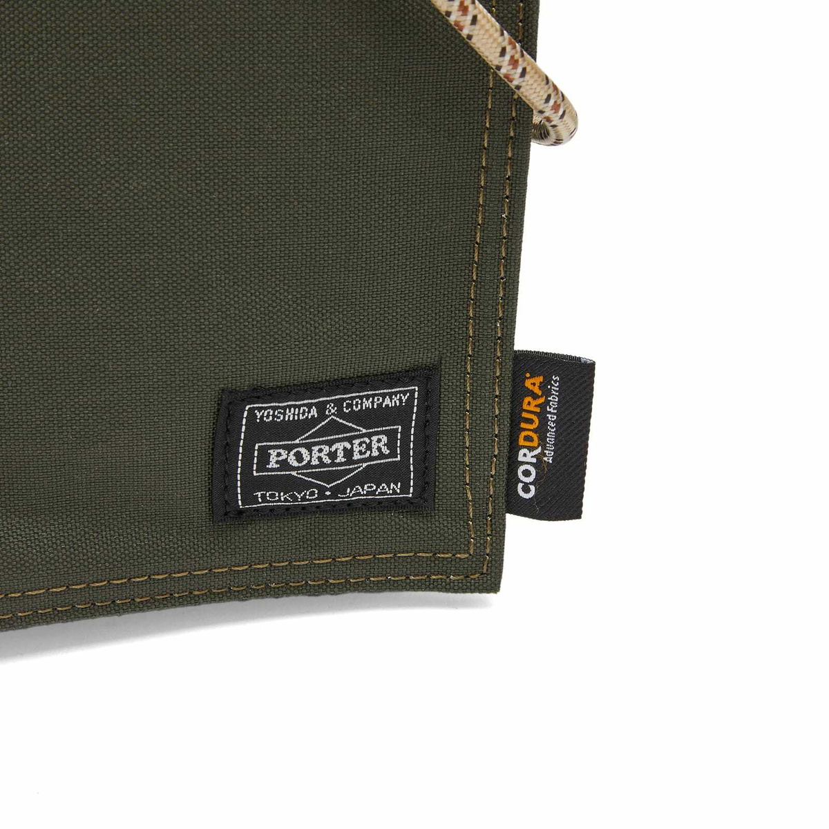 Comme des Garçons Homme Men's x Porter Cordura Pouch Bag in Khaki 