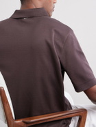 Herno - Cotton Knitted Polo Shirt - Brown